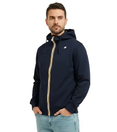 K-way Blue Cotton Zip-up Sweatshirt