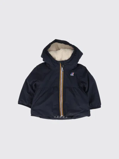 K-way Babies'  Boy's Water-repellent Nylon Down Jacket With Hood And Primaloft Padding In Blue