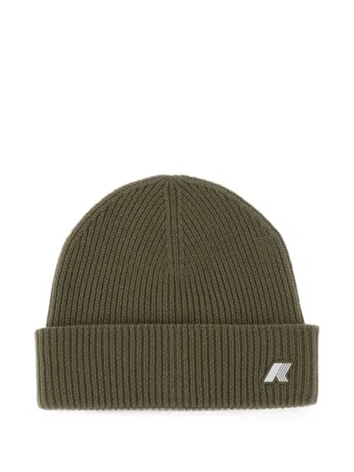 K-way Brice Ribbed-knit Beanie Hat In Green