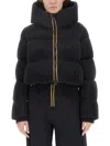 K-way Brien High Collar Padded Regular Coat In Black