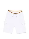 K-way Cargo-pocket Drawstring Shorts In White