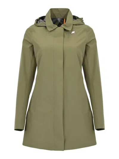 K-way Mathy Bonded Jersey Green Lichen Jacket