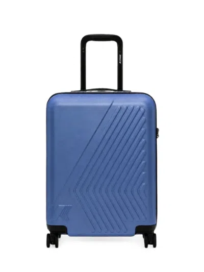 K-way Chevron-pattern Suitcase In Blue