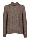 K-way Lapel Sweater In Brown