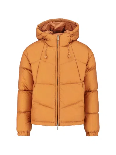 K-way Classic Orange Casual Jacket With High Collar In Brown