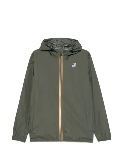 K-way Claude Hooded Jacket In Green
