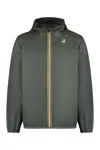K-way Claude Hooded Nylon Jacket In Green