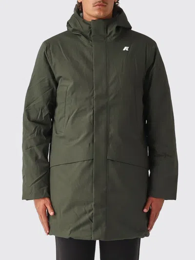 K-way Coat Men Color Military In Green