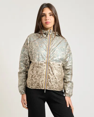 K-way Coats In Beige Chari