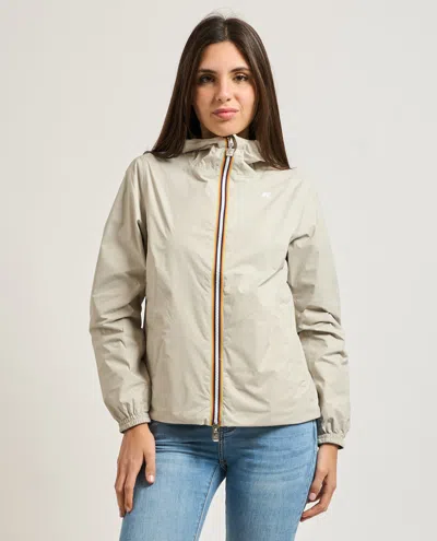 K-way Coats In Beige Chari
