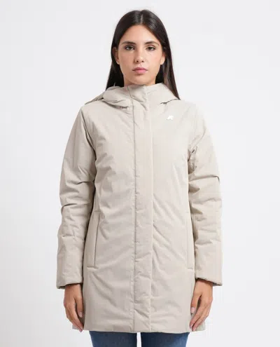 K-way Coats In Beige Chari