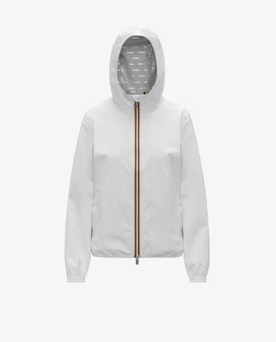 K-way Coats In Bianco Neutri