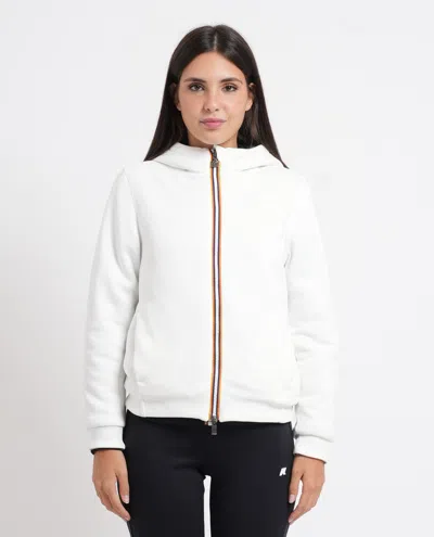 K-way Coats In Bianco Neutri