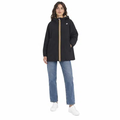 K-way Coats In Black Beige Nero