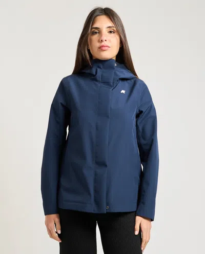 K-way Coats In Blu Blu E Verdi