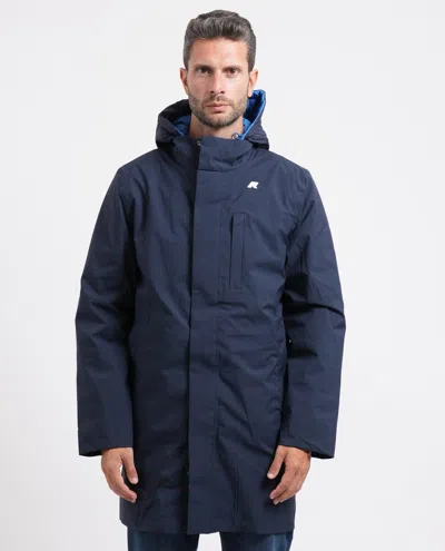 K-way Coats In Blu Blu E Verdi