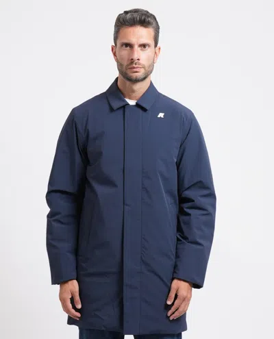 K-way Coats In Blu Blu E Verdi