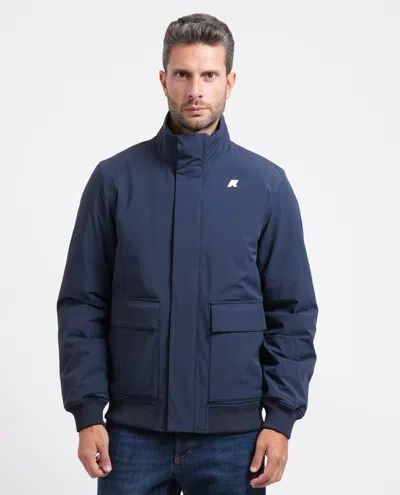 K-way Coats In Blu Blu E Verdi
