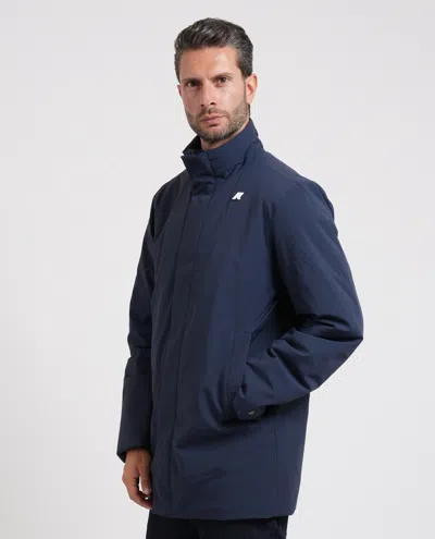 K-way Coats In Blu Blu E Verdi