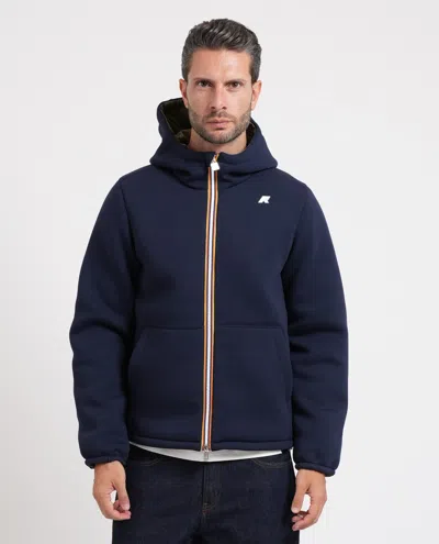 K-way Coats In Blu Blu E Verdi