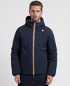 K-way Jack St Warm Double Corto Short Padded Jacket In Blue