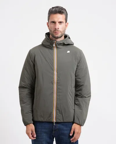 K-way Coats In Verde Blu E Verdi