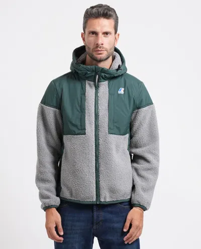 K-way Coats In Verde Blu E Verdi