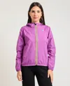 K-way Purple Logo Hood Jacket In Purple