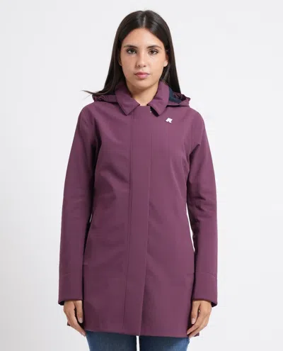 K-way Coats In Viola Scuri