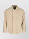 K-way Collared Three-layer Waterproof Jacket In Neutral
