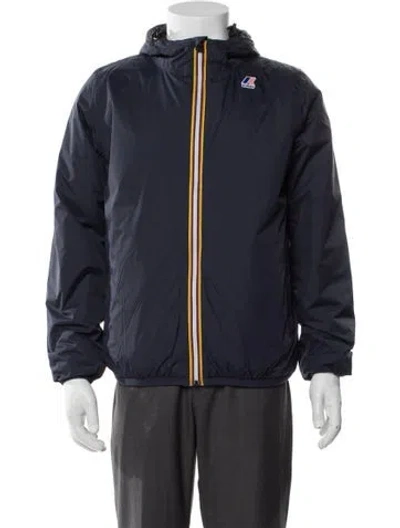 Pre-owned K-way Colorblock Pattern Jacket W/ Tags In Blue