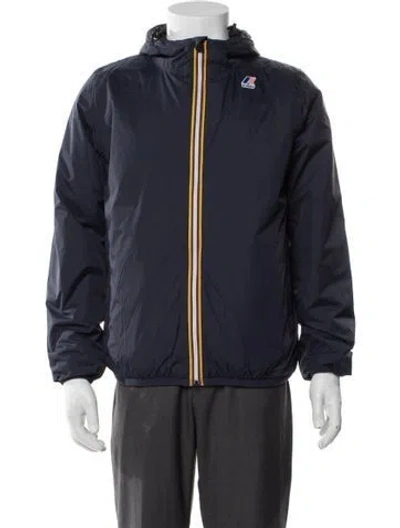 Pre-owned K-way Colorblock Pattern Jacket W/ Tags In Blue