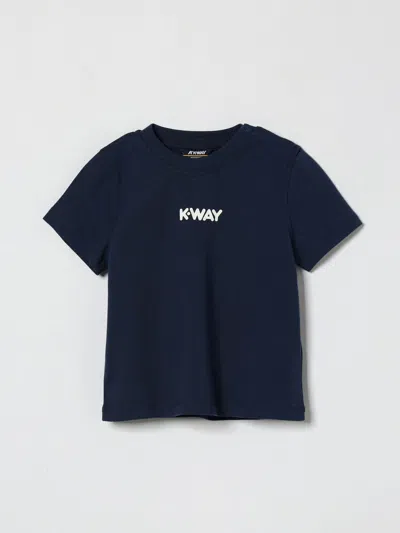 K-way Babies'  Cotton T-shirt With Logo In Multi