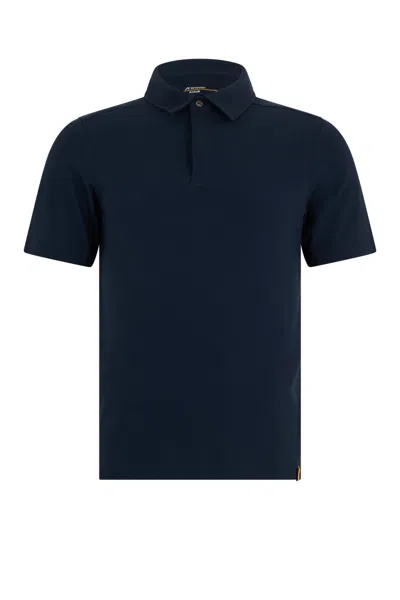 K-WAY DARK BLUE SOLID SHIRT COLLAR POLO
