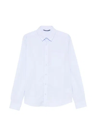 K-way Darmi Chest-pocket Long-sleeve Shirt In Blue