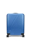 K-way Debossed-logo Suitcase In Blue