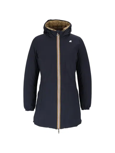 K-way Denise St Thermo Reversible Coat In Blue