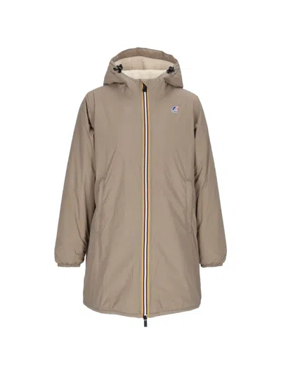 K-way Eiffel East Orsetto Parka Coat In Neutral