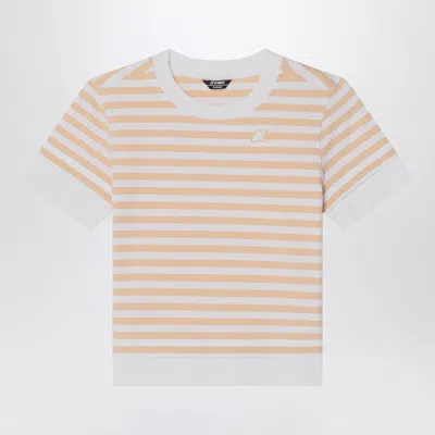 K-way Emel Striped Mini T-shirt For Women In Neutral