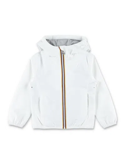 K-way Essential Waterproof Jacket For Boys In White