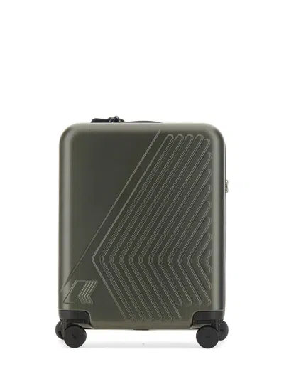 K-way Eudoxie Logo Embossed Hard Shell Suitcase In Red