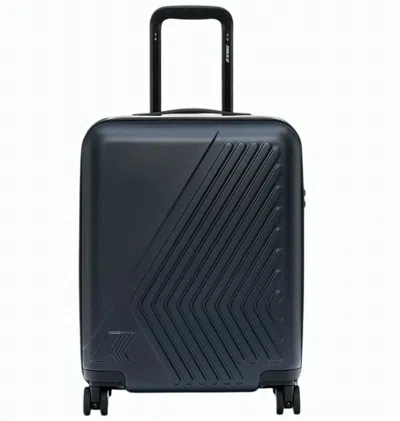K-way Eudoxie Logo Polycarbonate Carry On Luggage In Blue