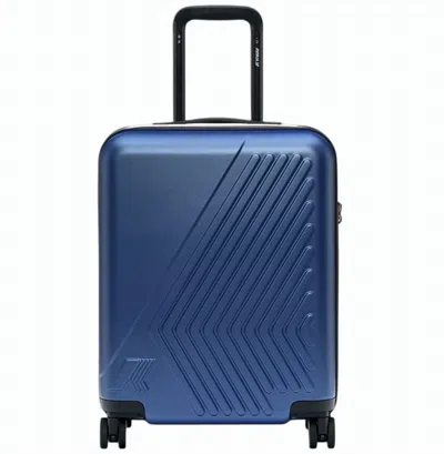 K-way Eudoxie Logo Polycarbonate Carry On Luggage In Blue