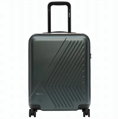 K-way Eudoxie Logo Polycarbonate Carry On Luggage In Green