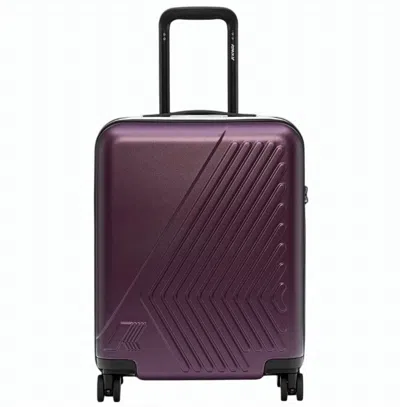 K-way Eudoxie Logo Polycarbonate Carry On Luggage In Purple