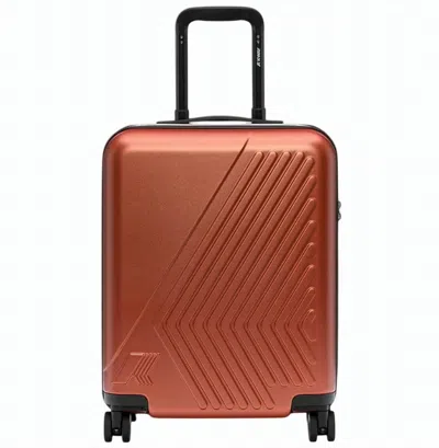 K-way Eudoxie Logo Polycarbonate Carry On Luggage In Pink