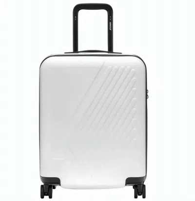 K-way Eudoxie Logo Polycarbonate Carry On Luggage In White