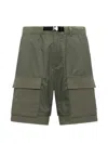 K-way Berger Belted Shorts In Green