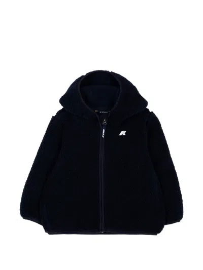 K-way Babies' Fleece-texture Hooded Jacket In Blue