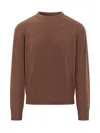 K-way Fragan Fleece-stitch Knit Pullover In Brown